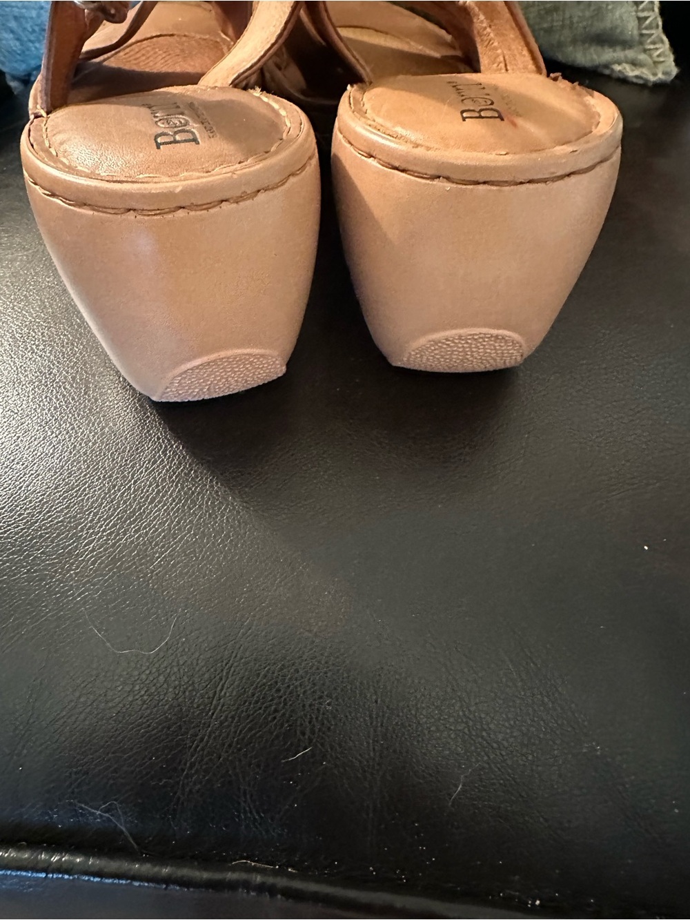 Born Women’s Tan Leather Crisscross Slingback Sandals 42 size 10 - Picture 3 of 11